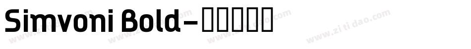 Simvoni Bold字体转换